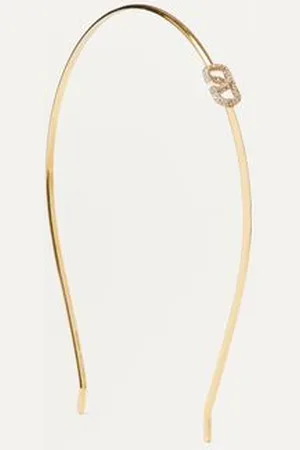 VALENTINO GARAVANI DIADEMA DE METAL Y CRISTALES SWAROVSKI® CON EL VLOGO SIGNATURE Mujer UNI