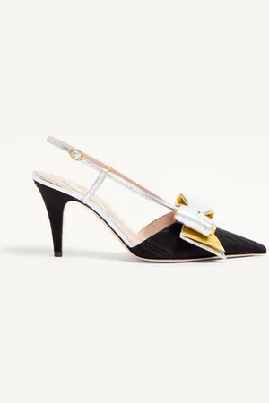 VALENTINO GARAVANI ZAPATO BOWOW DE MOIRÉ CON CORREA TRASERA Y TACÓN DE 45 MM Mujer 35.5