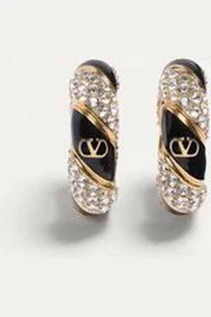 VALENTINO GARAVANI ARETES GARAVANI PAS PLUS DE METAL, ESMALTE Y CRISTALES SWAROVSKI® Hombre UNI