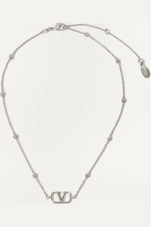 VALENTINO GARAVANI COLLAR DE METAL CON CRISTALES SWAROVSKI® Y CON EL MINI VLOGO SIGNATURE Mujer UNI