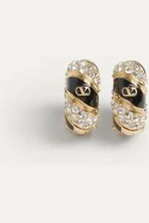 VALENTINO GARAVANI ARETES PAS PLUS DE METAL, ESMALTE Y CRISTALES SWAROVSKI® Mujer UNI