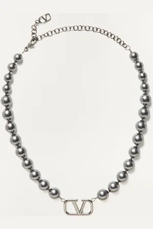 VALENTINO GARAVANI CHOKER VLOGO SIGNATURE DE METAL Y PERLA SWAROVSKI® Hombre UNI