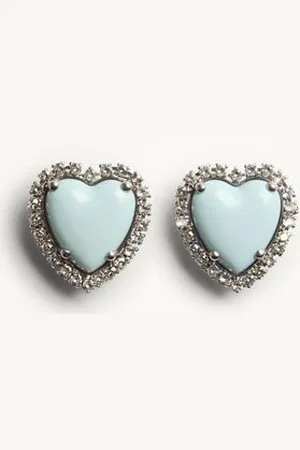 VALENTINO GARAVANI ARETES COEUR HYPERBOLE DE METAL, RESINA Y CRISTALES SWAROVSKI® Mujer UNI