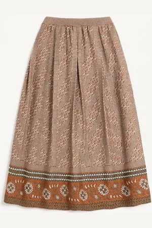 VALENTINO FALDA DE PUNTO CON PATRÓN DE JACQUARD LUREX Mujer L