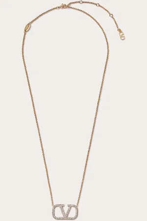 VALENTINO GARAVANI COLLAR DE METAL CON CRISTALES SWAROVSKI® Y EL VLOGO SIGNATURE Mujer UNI