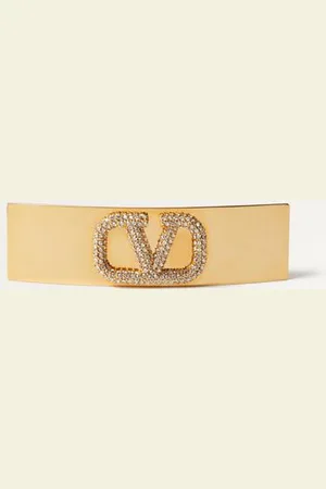 VALENTINO GARAVANI PINZA PARA EL CABELLO DE METAL Y CRISTALES SWAROVSKI® CON EL VLOGO SIGNATURE Mujer UNI