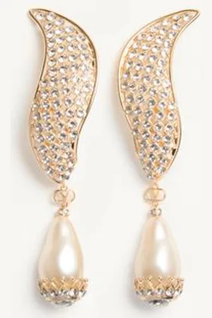 VALENTINO GARAVANI PENDIENTES POETIQUE DES GOUTTES DE METAL, PERLAS Y CRISTALES DE SWAROVSKI® Mujer UNI