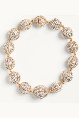 VALENTINO GARAVANI COLLAR POETIQUE DES GOUTTES DE METAL Y CRISTALES SWAROVSKI® Mujer UNI