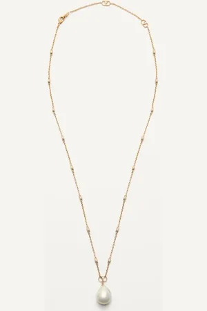 VALENTINO GARAVANI COLLAR VLOGO SIGNATURE DE METAL, PERLAS, Y CRISTALES SWAROVSKI® Mujer UNI