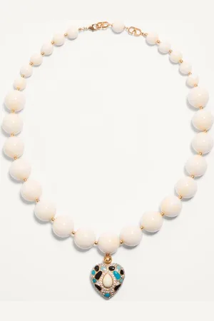 VALENTINO GARAVANI COLLAR COEUR ROYAL DE METAL, RESINA, ESMALTE Y CRISTALES SWAROVSKI® Mujer UNI