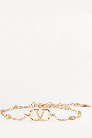 VALENTINO GARAVANI PULSERA DE METAL Y CRISTALES SWAROVSKI® CON EL VLOGO SIGNATURE Mujer UNI