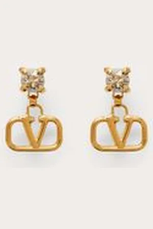 VALENTINO GARAVANI PENDIENTES VLOGO SIGNATURE DE METAL Y CRISTALES SWAROVSKI® Mujer UNI