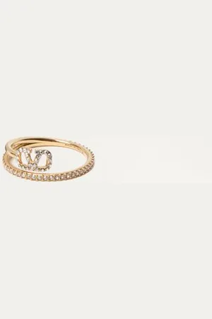 VALENTINO GARAVANI ANILLO DE METAL CON CRISTALES SWAROVSKI® Y CON EL VLOGO SIGNATURE Mujer 11