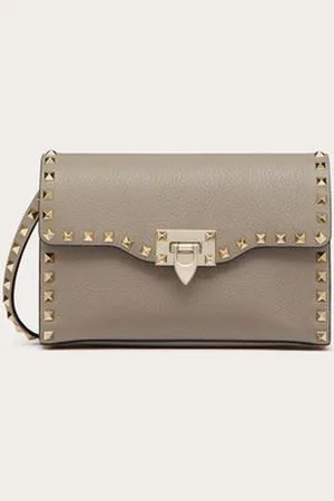 VALENTINO GARAVANI BOLSO BANDOLERA PEQUEÑO ROCKSTUD DE PIEL DE BECERRO GRANULADA Mujer UNI