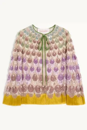 VALENTINO CAPA DE ORGANZA BORDADA Mujer 36