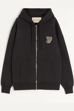 VALENTINO SUDADERA DE ALGODÓN CON CAPUCHA Y PARCHE DE VG Hombre L