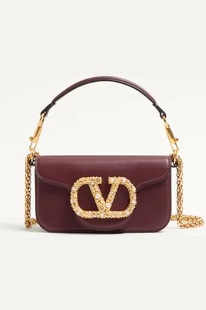 VALENTINO GARAVANI BOLSO DE HOMBRO PEQUEÑO GARAVANI LOCÒ DE CUERO DE BECERRO CON LOGOTIPO DE JOYERÍA Mujer UNI