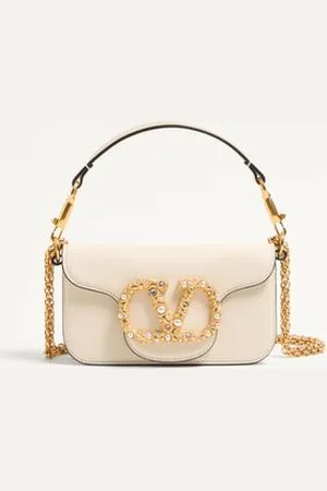 VALENTINO GARAVANI BOLSO DE HOMBRO PEQUEÑO GARAVANI LOCÒ DE CUERO DE BECERRO CON LOGOTIPO DE JOYERÍA Mujer UNI