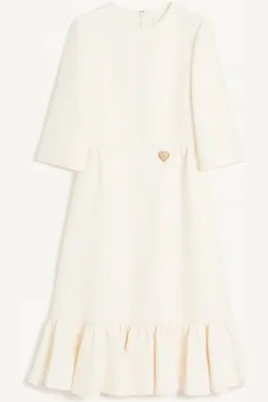VALENTINO VESTIDO MIDI DE CREPE COUTURE Mujer 36