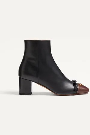 VALENTINO GARAVANI BOTAS AL TOBILLO VALET DU ROI DE CABRITILLA CON TACÓN DE 60 MM Mujer 35.5