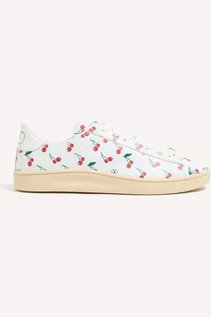 VALENTINO GARAVANI ZAPATILLA ROYCO DE CUERO NAPA DE BECERRO CON MOTIVO CHERRYFIC Hombre 39