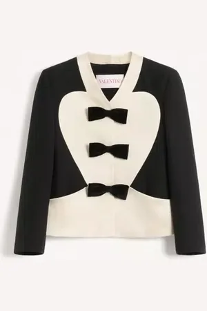 VALENTINO CHAQUETA DE CREPE COUTURE CON LAZOS Mujer 36