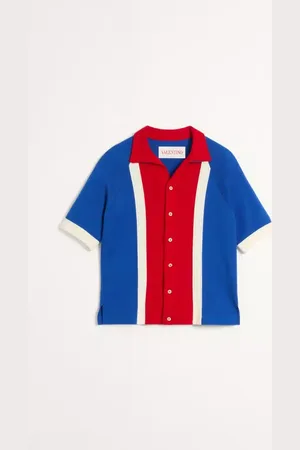 VALENTINO CAMISA DE BOWLING DE ALGODÓN CON BORDADO DE CHEZ Hombre L
