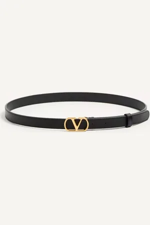 VALENTINO GARAVANI CINTURÓN VLOGO SIGNATURE EN CUERO DE BECERRO CON BRILLO DE 20 MM Mujer 065