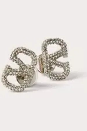 VALENTINO GARAVANI PENDIENTES VLOGO SIGNATURE DE METAL Y CRISTALES SWAROVSKI® Mujer UNI