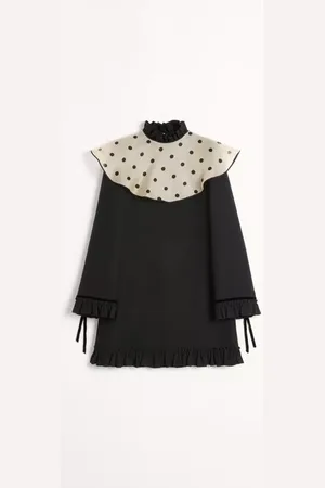 VALENTINO VESTIDO CORTO DE CREPE COUTURE Mujer 36