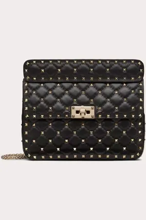 VALENTINO GARAVANI BOLSO MEDIANO ROCKSTUD SPIKE DE NAPA Mujer UNI