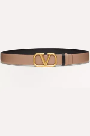 VALENTINO GARAVANI CINTURÓN REVERSIBLE VLOGO SIGNATURE DE PIEL DE BECERRO BRILLANTE DE 30 MM Mujer 065