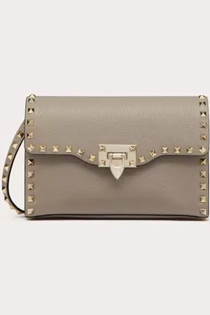VALENTINO GARAVANI BOLSO BANDOLERA PEQUEÑO ROCKSTUD DE PIEL DE BECERRO GRANULADA Mujer UNI