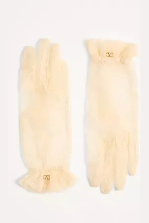 VALENTINO GARAVANI GUANTES VLOGO SIGNATURE DE ENCAJE Mujer 6