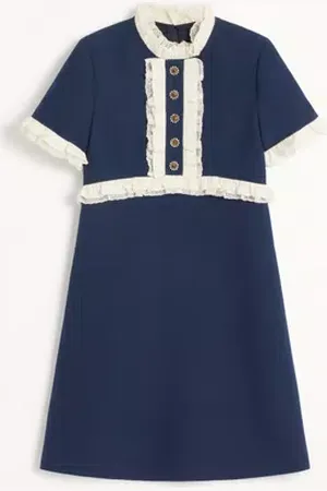 VALENTINO VESTIDO CORTO DE CREPE COUTURE Mujer 36