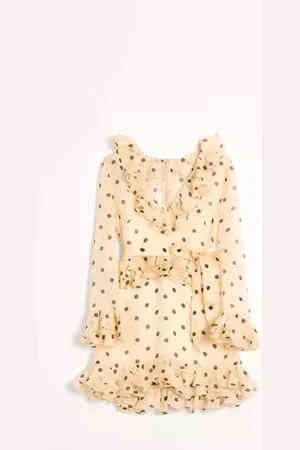 VALENTINO VESTIDO CORTO DE ORGANZA CON ESTAMPADO DE LUNARES Mujer 38