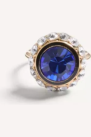VALENTINO GARAVANI ANILLO VLOGO SIGNATURE DE METAL, ESMALTE Y CRISTALES Mujer 11
