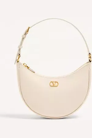 VALENTINO GARAVANI MINIBOLSO HOBO VLOGO SIGNATURE DE CUERO DE BECERRO GRANEADO Mujer UNI