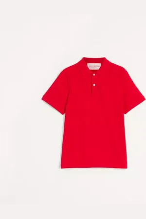 VALENTINO CAMISA POLO DE PIQUÉ DE ALGODÓN CON BORDADO DEL VLOGO Hombre L