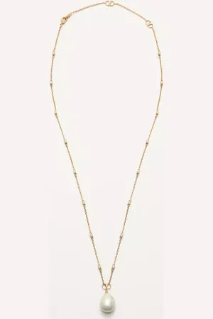 VALENTINO GARAVANI COLLAR VLOGO SIGNATURE DE METAL, PERLAS, Y CRISTALES SWAROVSKI® Mujer UNI