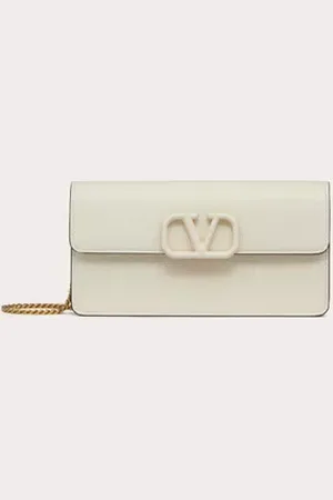 VALENTINO GARAVANI CARTERA CON CADENA VLOGO SIGNATURE DE PIEL DE BECERRO GRANULADA Mujer UNI