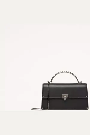 VALENTINO GARAVANI MINIBOLSO ROCKSTUD DE CUERO DE BECERRO Mujer UNI