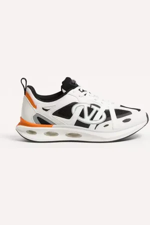 VALENTINO GARAVANI ZAPATILLA VLOGO EASYJOG DE CAÑA BAJA DE CUERO DE BECERRO Y TELA Hombre 38