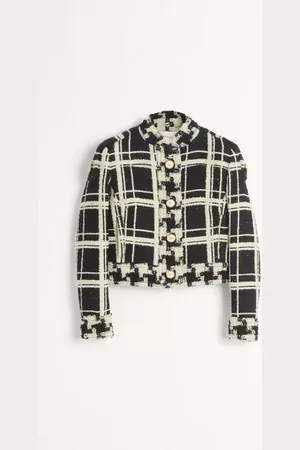 VALENTINO CHAQUETA MARINERA DE MACRO CHECK TWEED Mujer 36