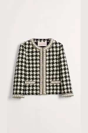 VALENTINO CHAQUETA DE DAMIER LIGHT TWEED BORDADA Mujer 36