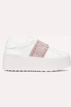 VALENTINO GARAVANI ZAPATILLA DEPORTIVA FLATFORM ROCKSTUD UNTITLED DE CUERO DE BECERRO CON MICROTACHUELAS Mujer 35.5