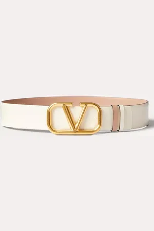 VALENTINO GARAVANI CINTURÓN REVERSIBLE VLOGO SIGNATURE DE PIEL DE BECERRO BRILLANTE DE 40 MM Mujer 065