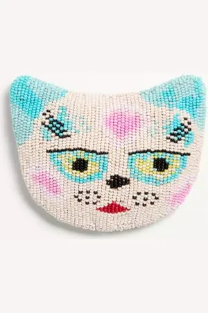 VALENTINO GARAVANI BROCHE LE CHAT DE LA MAISON EN TEJIDO JACQUARD CON BORDADO DE CUENTAS DE RESINA Mujer UNI