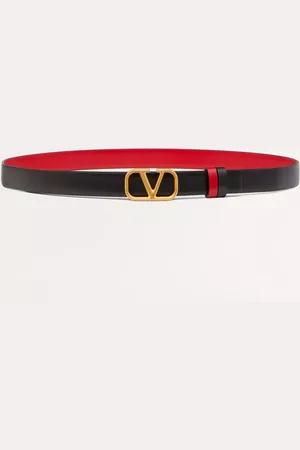 VALENTINO GARAVANI CINTURÓN REVERSIBLE VLOGO SIGNATURE DE PIEL DE BECERRO BRILLANTE DE 20 MM Mujer 065