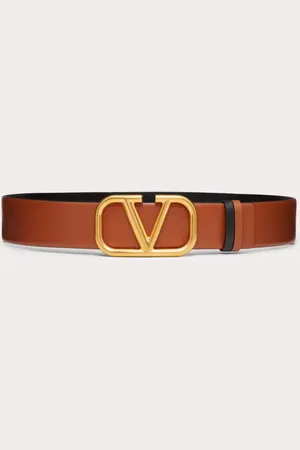 VALENTINO GARAVANI CINTURÓN REVERSIBLE VLOGO SIGNATURE DE PIEL DE BECERRO BRILLANTE DE 40 MM Mujer 065